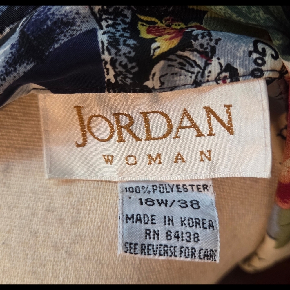 Jordan Red and Blue Short Sleeve Button Down Shirt - Picture 7 of 7